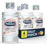 Pedialyte Electrolyte Water with Zero Sugar | Hydration with Key Electrolytes | Great Hydration Low in Calories | Fruit Punch, 1 Liter, Pack of 4