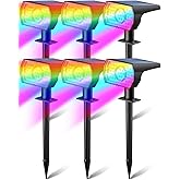 Solar Multicolor Lights Outdoor, 7 Lighting Modes Solar Light Outdoor Waterproof IP68, Color Changing RGB Powered Christmas Lights Outdoor for Garden Yard Patio Landscape Christmas Decorations