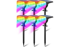 KAXIIDA Solar Multicolor Lights Outdoor, 7 Lighting Modes Solar Light Outdoor Waterproof IP68, Color Changing RGB Powered Halloween Lights Outdoor for Garden Yard Patio Landscape Halloween Decorations