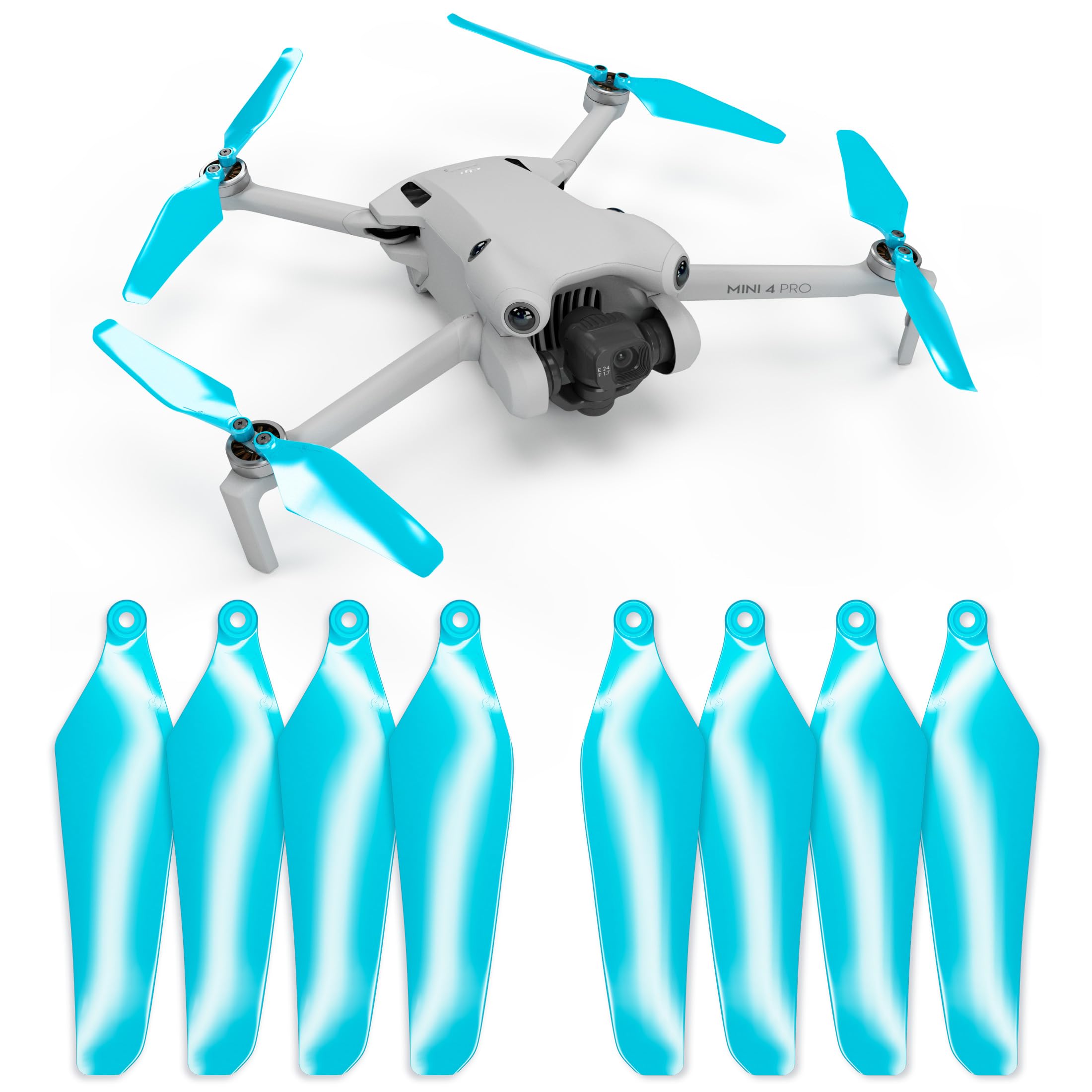 Master Airscrew Super Stealth Propellers for DJI Mini 4 Pro & Mini 3 Pro - Blue, 4 propellers in Set — image 1