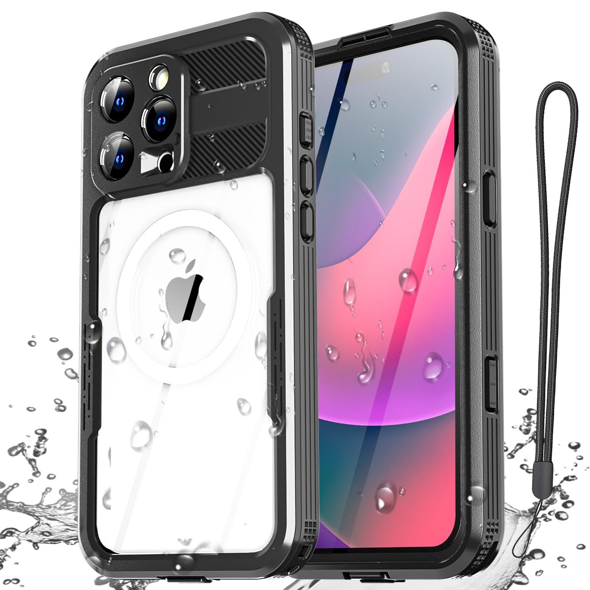 AICase Waterproof Case for iPhone 16 Pro Max(6.9") with MagSafe Support Snowproof,Dustproof/Shockproof,IP68 Certified 360 Full Body Protection Fully Sealed Underwater Cover for iPhone 16 Pro Max