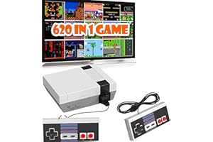 Rzzhgzq Classic Edition Console，Classic Mini Console,Super Retro Game Console with Built in 620 Old School Video Games, AV Output Handheld Game Player Console for Family TV (Consoles-620-AV)