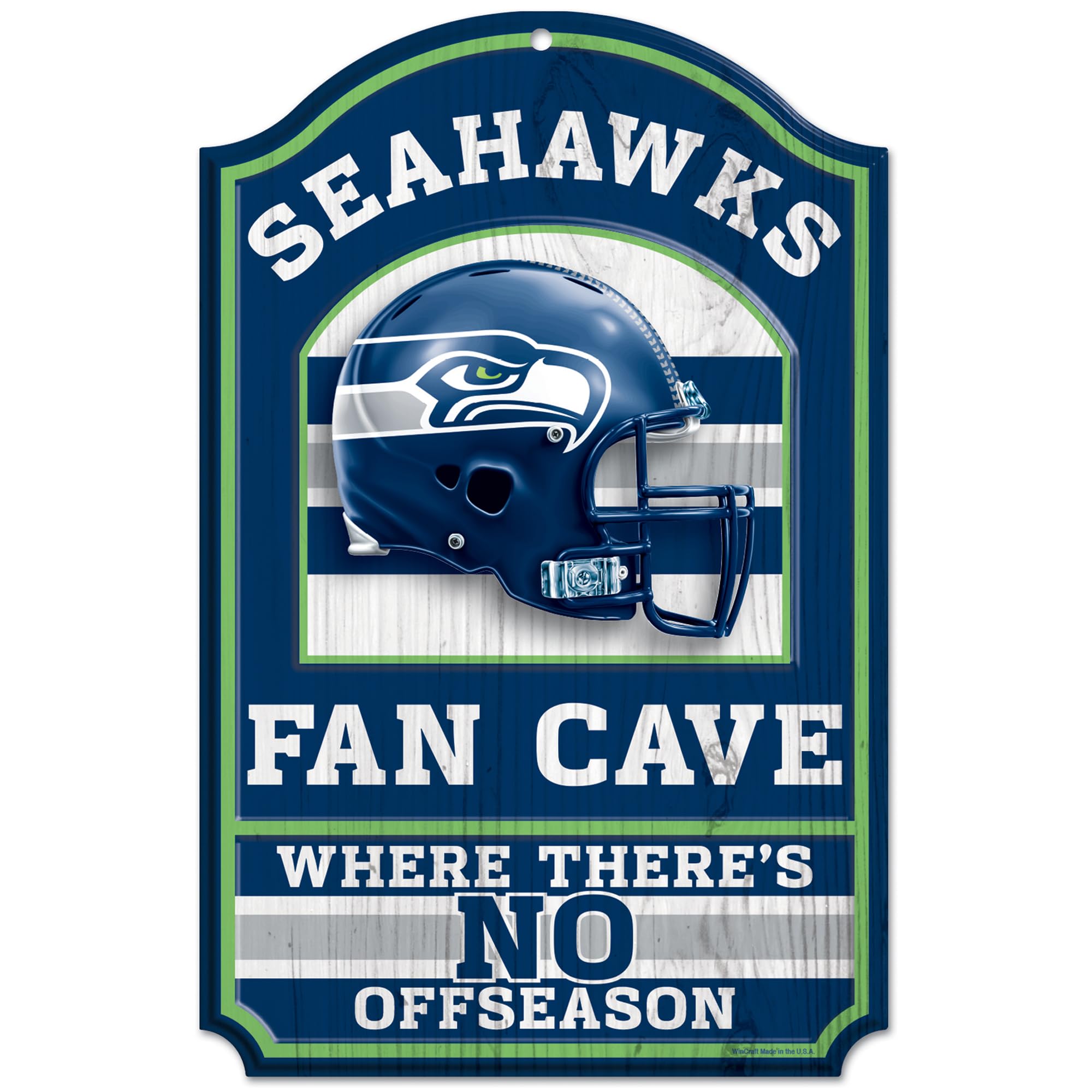 Seattle Seahawks Wood Sign - 11 inchesx17 inches Fan Cave Design