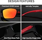 Jim Halo Polarised Sports Sunglasses Black Mirror Orange 61mm Lens 146mm Frame view 6