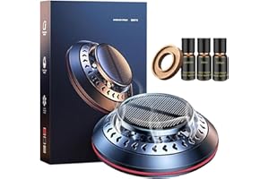 HYMEVROS Solar Air Fresheners Car Aromatherapy Diffuser, Car Air Freshener Diffuser with 3 Essential Oils, Car Air Fresheners for Men Created Gift for Car Necessities Bedroom Office Home