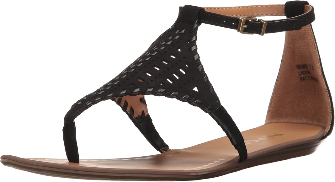 report black flat sandals
