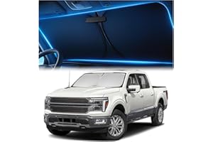 MAGNELEX Windshield Sunshade for Ford F-150 2021, 2022, 2023, 2024, 2025 - Innovative No-Light-Pass Technology, Mirror Cut-Out, Blocks 99% UV Rays, Fade-Resistant, Easy-Fold F150 Windshield Sun Shade