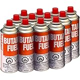Iwatani BU-6 CassetteFeu🄬 Butane Fuel Canister for Butane Stove & Torch Refills, 8-Ounce (Set of 12)