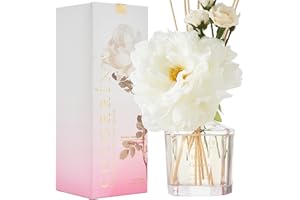 COCORRÍNA Reed Diffuser - Peony Garden 8.5oz Flower Reed Diffuser Set with 8 Sticks, Home Fragrance Reed Diffuser for Home Bedroom Office Bathroom Shelf Decor (Master Collection)