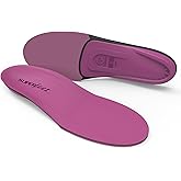 Superfeet All-Purpose Women's High Impact Support Insoles (Berry) - Trim-To-Fit Orthotic Arch Support Inserts for Women's Running Shoes - Professional Grade