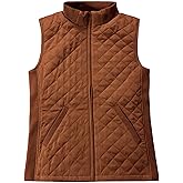 Bienzoe Women Quilted Casual Vest: Lightweight Packable Sleeveless Jacket