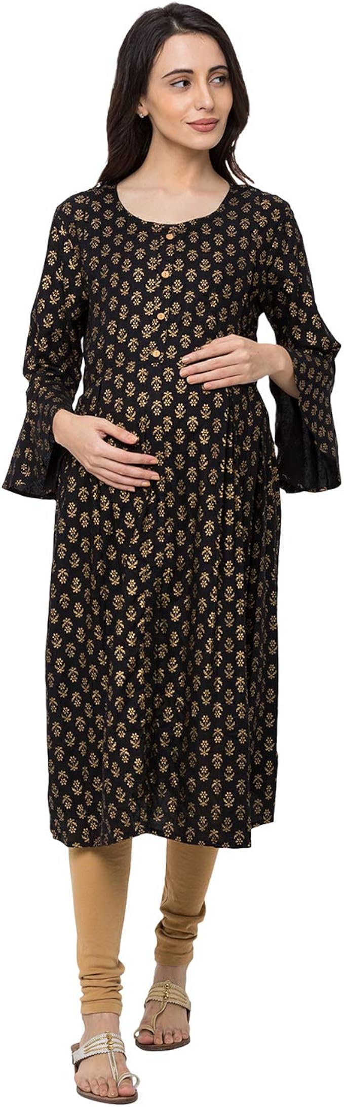 Buy JUST4MOMS Women's Rayon Maternity Kurti/Easy Breast Feeding
