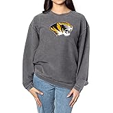 chicka-d Women's Oversized Original Corded Crew Fleece Sweatshirt | NCAA Primary Icon Team Color