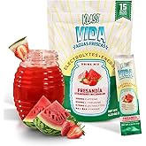 KLASS VIDA Hydration + Energy Electrolyte Drink Mix – Strawberry Watermelon Agua Fresca Flavor | Sugar-Free Powder with Caffeine, L-Theanine, Coconut Water & Minerals | 15 Single-Serve Stick Packs