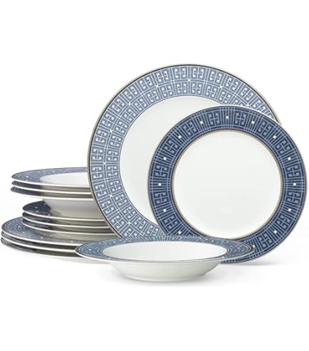 Amazon.com | Noritake Infinity Blue 12-Piece Dinnereware Set