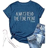 Always Read The Fine Print I'm Pregnancy T-Shirt Women Funny Maternity Shirt Casual Letter Print Graphic Tee Tops