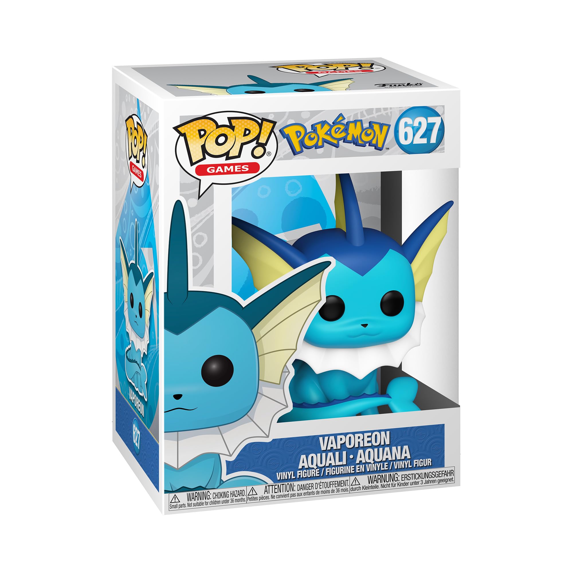 Funko POP! Games: Pokemon - Vaporeon - Collectable Vinyl Figure - Gift Idea - Official Merchandise - Toys For Kids & Adults - Model Figure for Collectors and Display