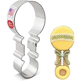 Ann Clark Baby Rattle Cookie Cutter Large 4.5" Made in USA | For Baby Showers and Gender Reveals, Perfect Size and Shape, America&rsquo;s Largest Cookie Cutter Maker, Food-Safe American Steel