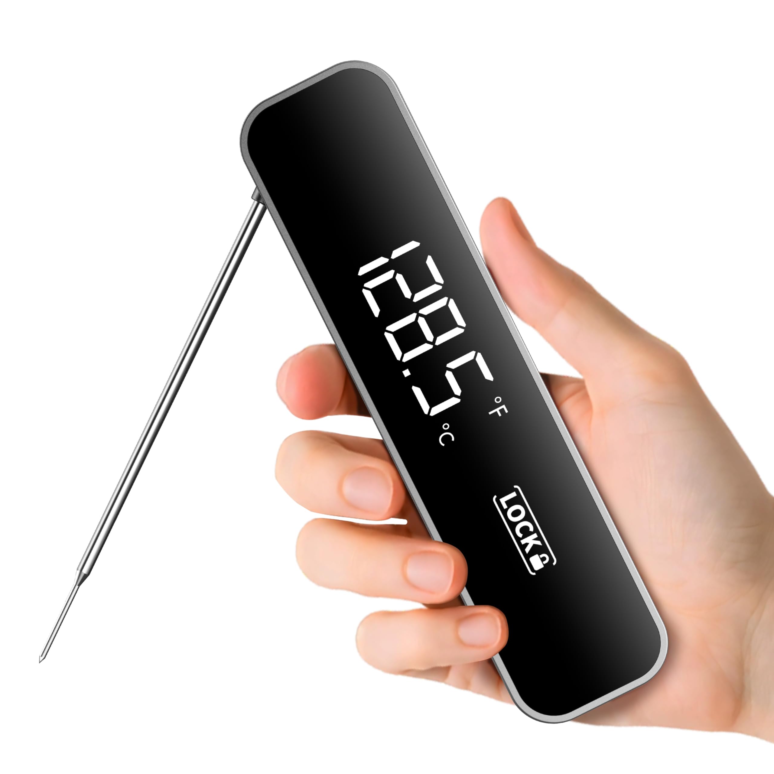 Photo 1 of 0.3S Professional Instant Read Meat Thermometer – Digital Food Thermometer for Cooking, Grilling, BBQ, Candy, Air Fryer, Griddle – Kitchen Gadget Essentials & Gifts for Him Dad Men Birthday – Grey