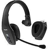 BlueParrott S650-XT Bluetooth Wireless Headphones 96% Noise Canceling Over Head Trucker Headset with Mic, 2-in-1 Convertible Stereo to Mono with ANC, IP54-Rated Protection, 36 hrs. Talk Time, Black
