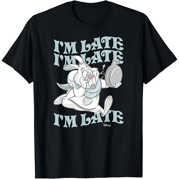 ★THE MUSEUM VISITOR★ RABBIT PRINTED TSHIRTS WHITE 08797 Amazon.com: Alice In Wonderland - in Wonderland Late White