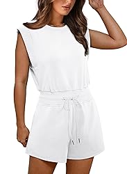 OFEEFAN White Rompers for Women Dressy Casual