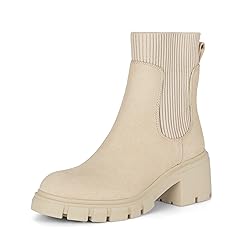 Athlefit Women's Chelsea Boots Fall Platform Ankle