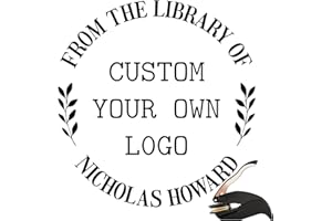 Easycosy Personalized Book Embosser | Custom Embosser & Stamps from The Library of | Book Stamp Personalized with Your Name &