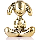 Small Balloon Dog Statue Home Decor, Yoga Dog Statue Ornament, Gold Balloon Dogs Figurines Crafts Cute Room Decor, Living Roo