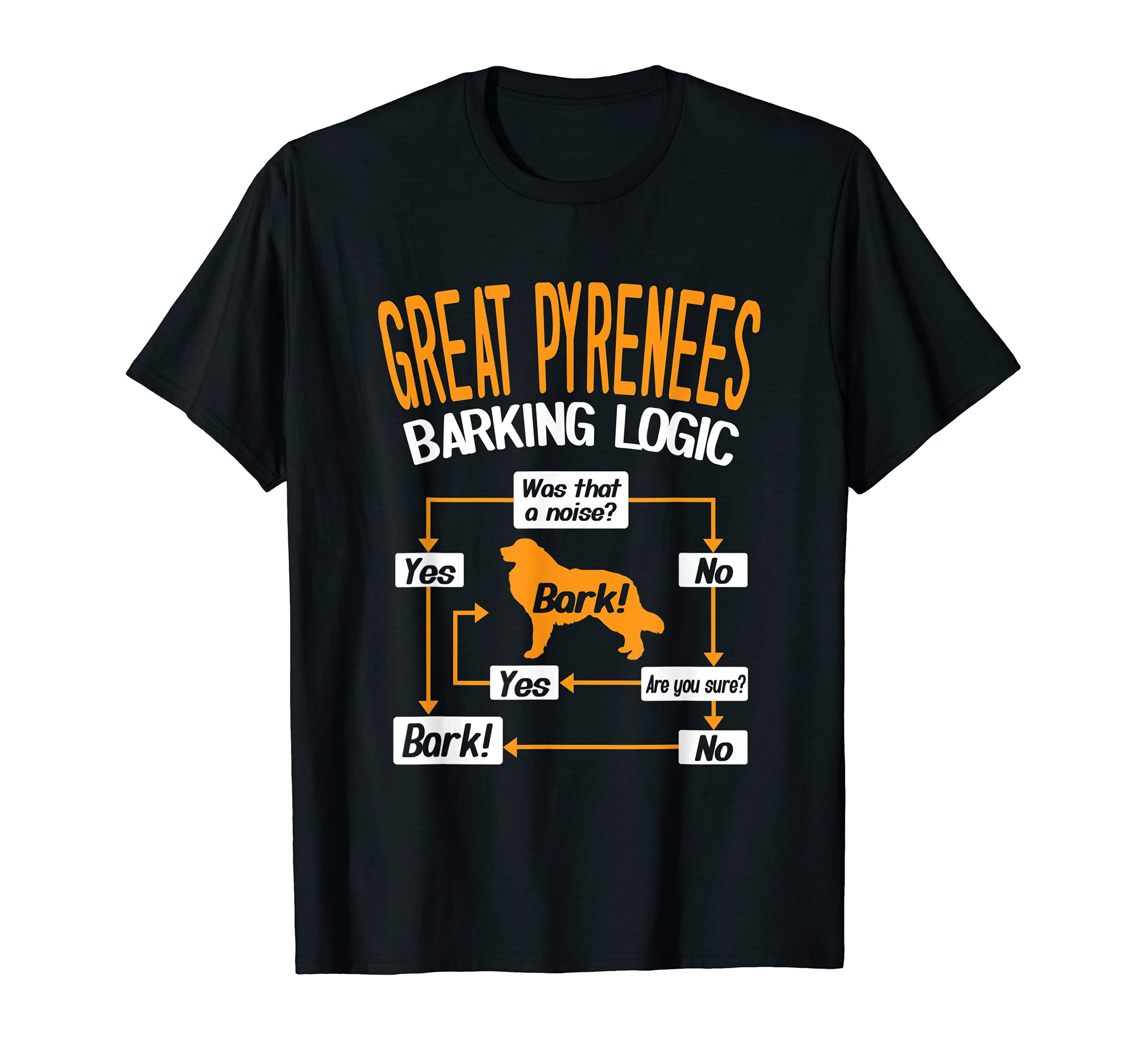 Great Pyrenees Barking Logic Dog Lover T-Shirt