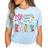 GABITA Custom Teacher Shirt, Teach Name Shirt, Teachers Appreciation Gifts, Back to School Shirts, Gift for Teachers