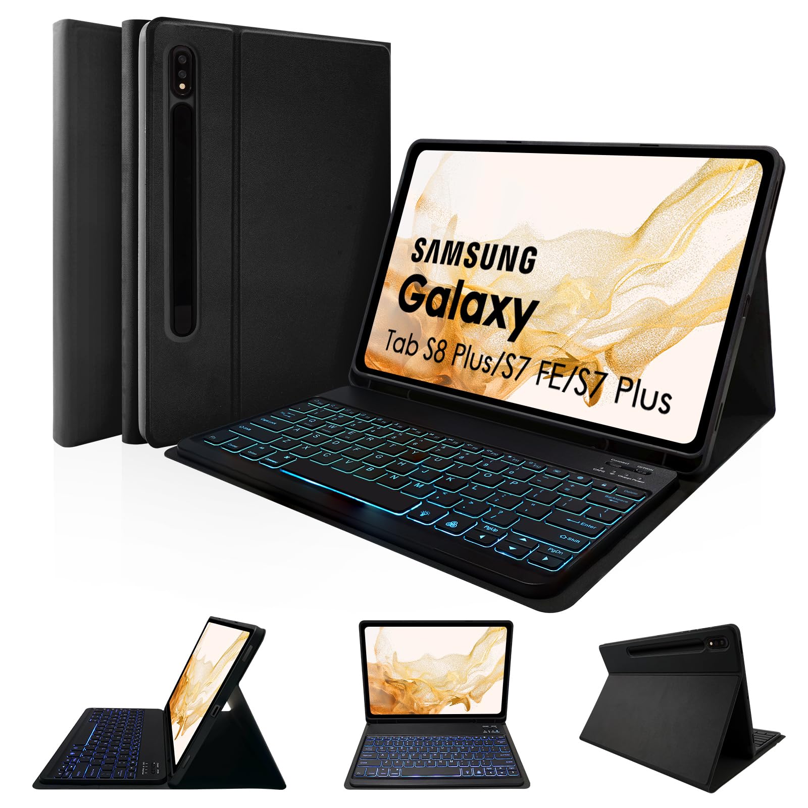 Mua LAMA 7 Color Backlight Keyboard Case for Samsung Galaxy Tab S8 Plus