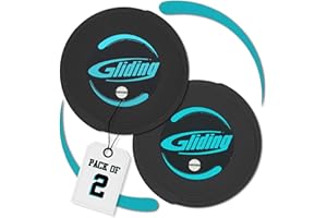 Gliding Discs for Working Out - Black - Sliding Discs for Carpet Floors, 1 Pair, Authentic Original Discs for Full Body Resis