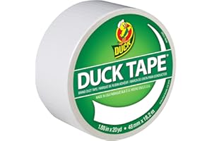 Duck Brand Color Duct Tape, White, 1.88-Inch by 20 Yards