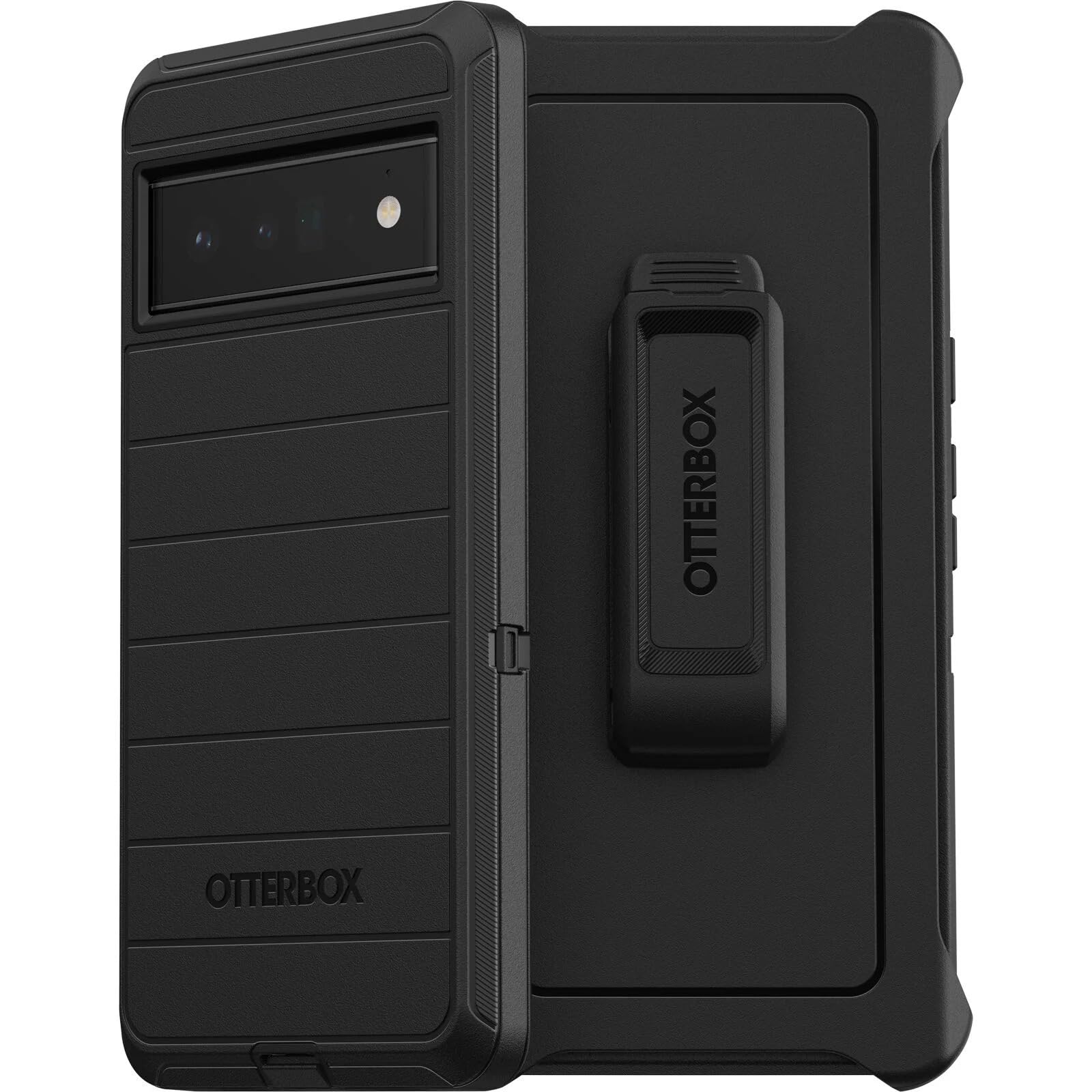 OtterBox Google Pixel 6 Pro (Only) - Defender Series Case - Black - Holster Clip Included - Microbial Defense Protection - Non-Retail Packaging