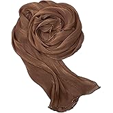 HURESON Premium Hijab Scarf for Women Lightweight 4 Edges Beaded Gold Trimmed Shimmer Hijabs Crepe Head Scarves Shawls Wraps