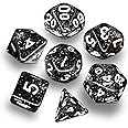 LaoChoes Role Playing Dice Set - for RPG, Dungeons & Dragons, D&D, and Other RPGs, 10-Sided Dice with D20 (Black)
