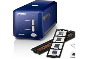 Plustek OpticFilm 8100-35mm Negative Film/Slide Scanner with 7200 DPI and 48-bit Output. Bundle Silverfast SE Plus 9, Support Mac and Windows