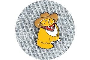 KEGUMINGX Cute Pins Backpack Pins Alloy Enamel Brooch Cat Funny Cat Brooch Cowboy Badge Pin for Bookbags Clothes/Jackets & Hat Decoration