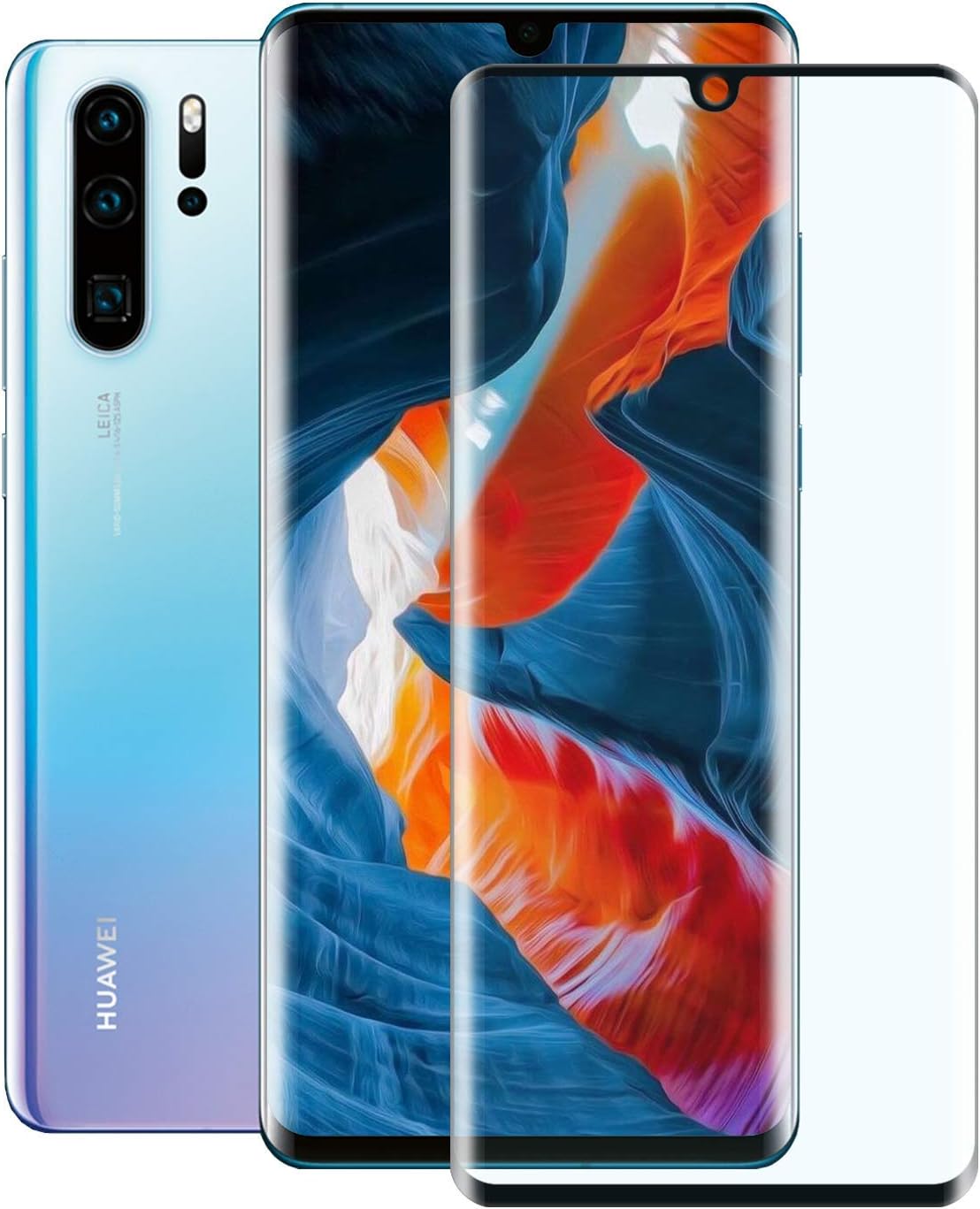 AMNIE [3 Pack Screen Protector for Huawei P30 Pro, HD, Bubble-Free, Case Friendly, Anti-Scratching, Anti-Oil Screen Protective Film for Huawei P30 Pro