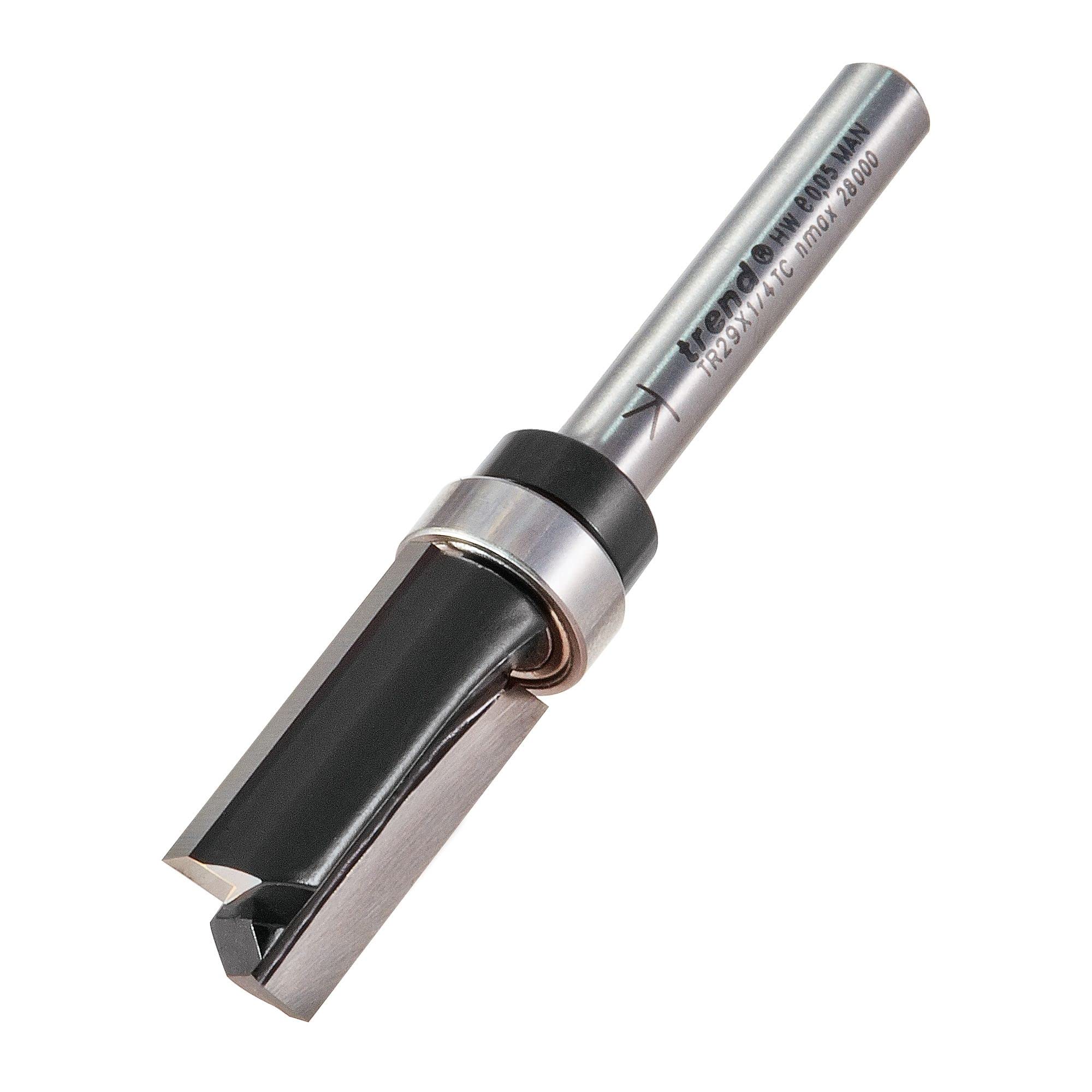 Trend Trade Guided Profiler, 1/4 Inch Shank, 12.7mm Cut Diameter & 25.4mm Cut Length, Tungsten Carbide Tipped, TR29X1/4TC