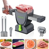 Meat Slicer for Fresh Raw Meat, Manual Fresh Meat Slicer Cutter (2 or 4 mm) | Fresh Meat Slicer Cleaver, Manual Meat Cutter Slicer, 17 Blades Get 18 Slices, Beef Pork for Home Cooking BBQ Hot Pot