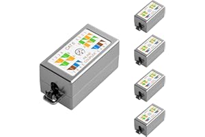 Iwillink 5-Pack 10Gbps Shielded Ethernet Junction Box,Cat6 Junction Box, Punch Down Type