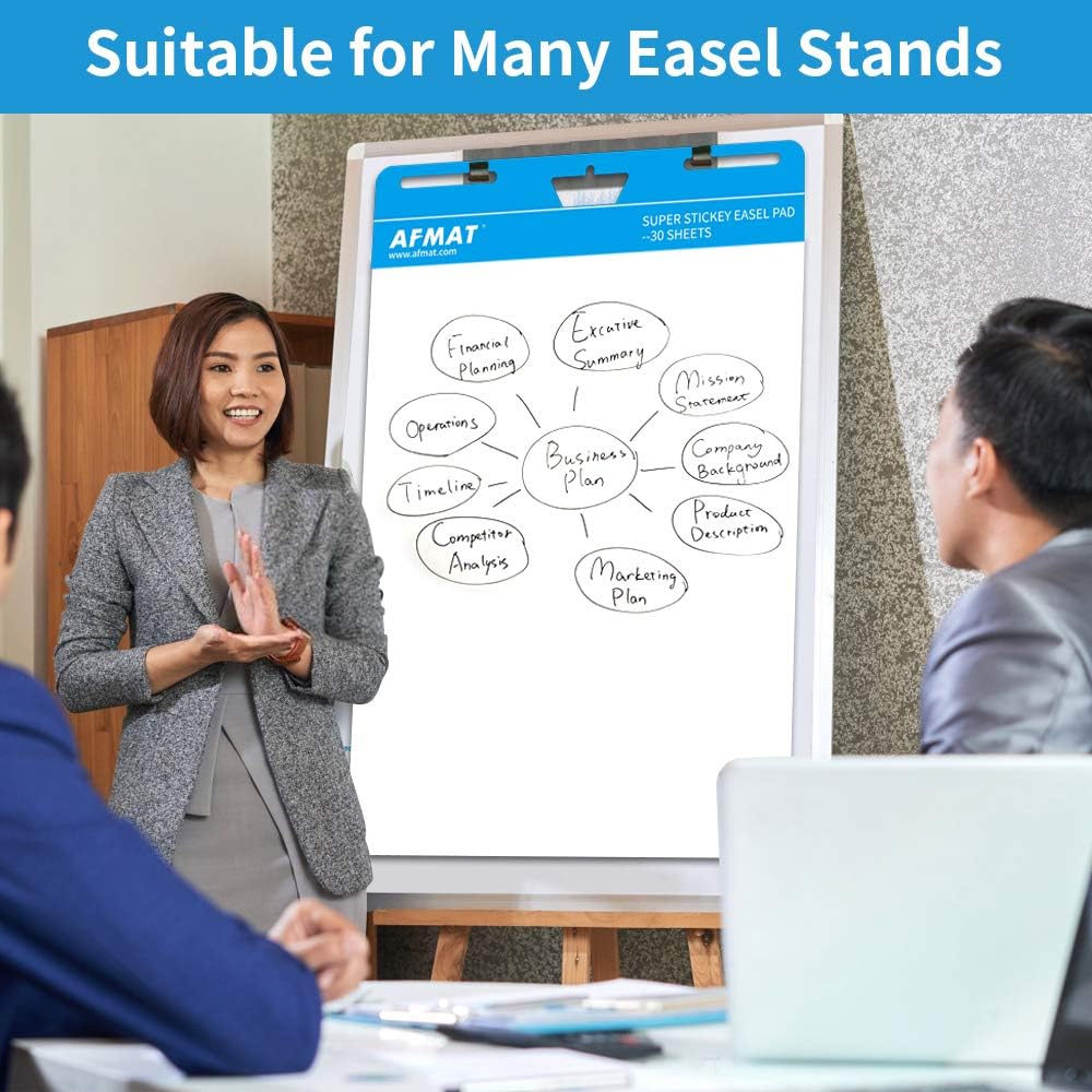Sticky Easel Pads, Upgraded Flip Chart Paper, Large Easel Paper for Teachers, 25 x 30 Inches, Self Stick Easel Paper for White Board, 30 Sheets/Pad, 8 Pads, Super Sticky with 2 Strips of Adhesive: Pet Supplies
