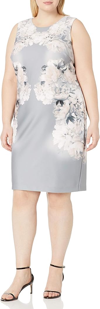 calvin klein plus size white dress
