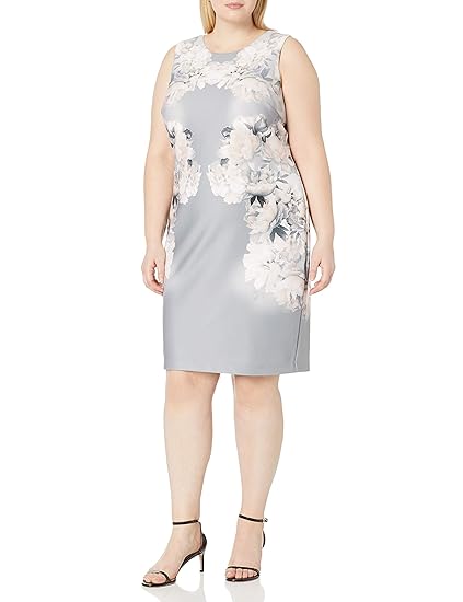 calvin klein plus size white dress