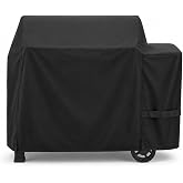 Grill Cover for Weber Searwood XL 600 Wood Pellet Grill | 600D Heavy Duty Waterproof Pellet Smoker Cover with Handles and Adjustable Straps, Replacement for 3400146 Outdoor BBQ Cover