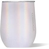 Corkcicle Stemless Wine Tumbler with Lid, 12oz, Unicorn Magic | Cold Up to 6 Hours, Hot Up to 3 Hours, Triple Insulated, Shatter-Proof Lid, Non-Slip Bottom, Easy-Grip Sides