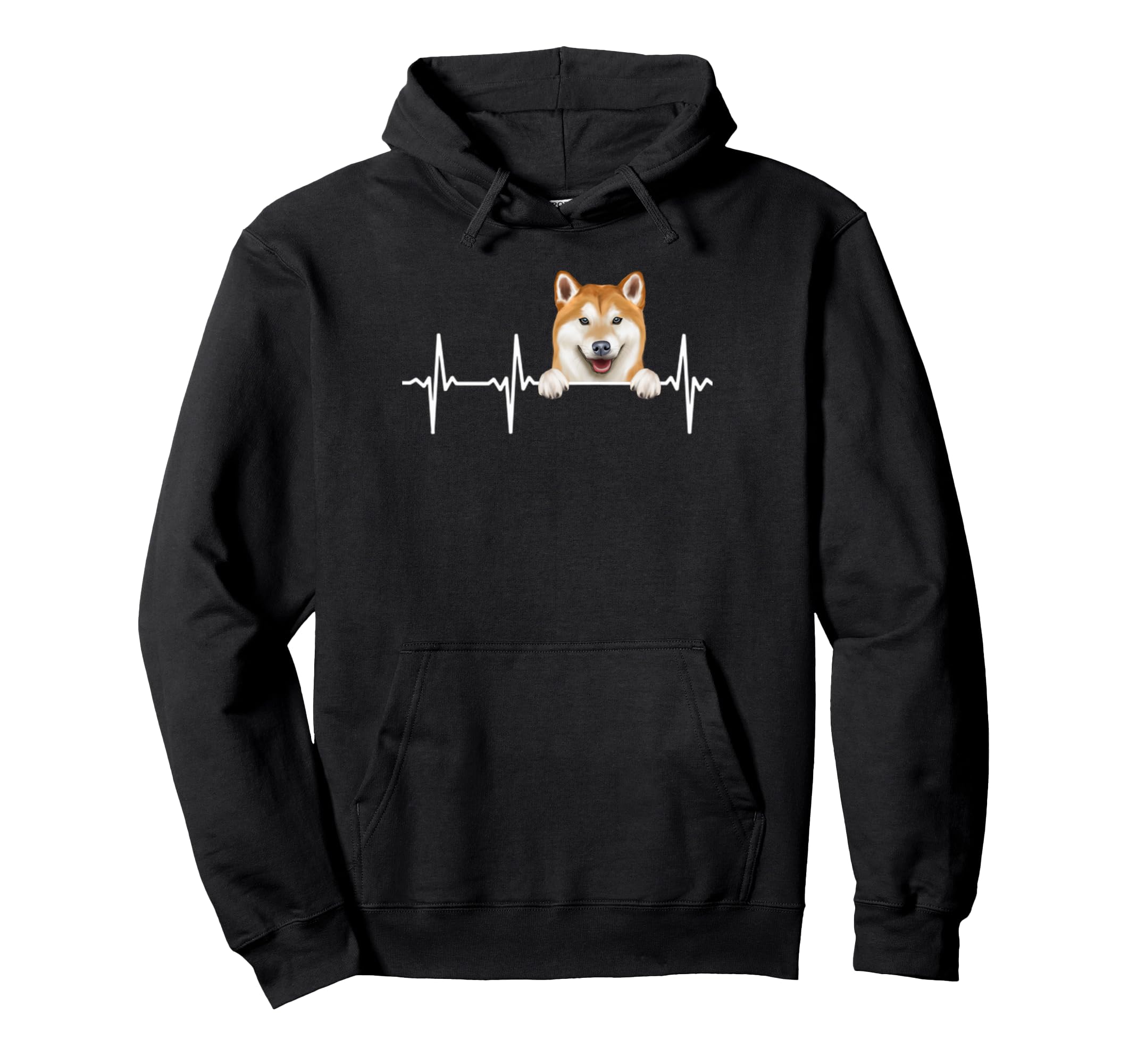 Funny Dog Heartbeat For Shiba Inu Lovers Pullover Hoodie