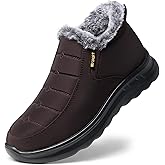 TEMOFON Womens Winter Snow Boots Warm Fur Lined Booties Waterproof Outdoor Shoes Comfortable Slip On Ankle Boot